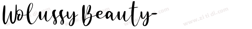 Wolussy Beauty字体转换